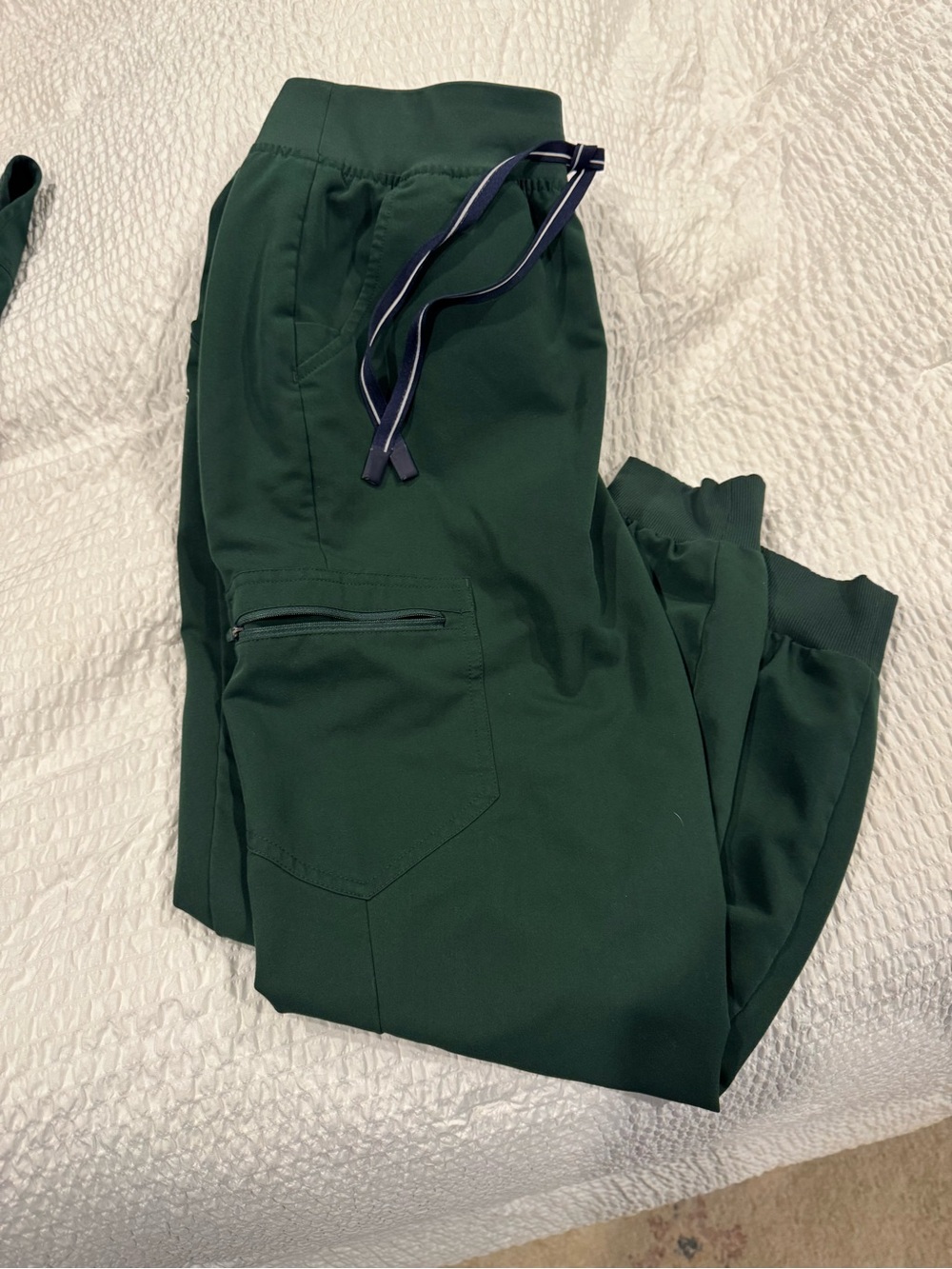 Figs Women's British Racing Green Jogger Pants with Drawstring